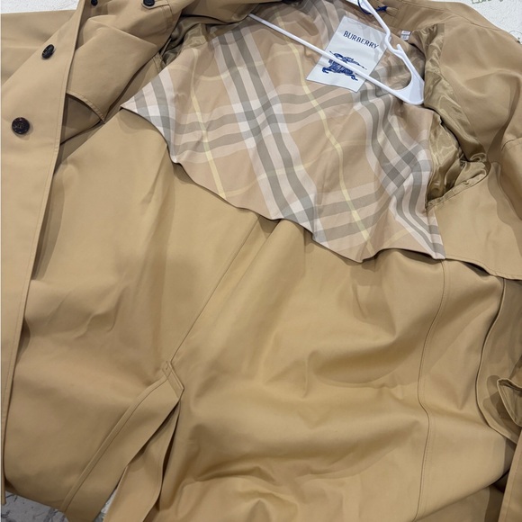 NW Burberry Women Car Cotton Coat Jacket Sz US 10 UK 12 EU 44 Color FLAX (beige) - Picture 11 of 13